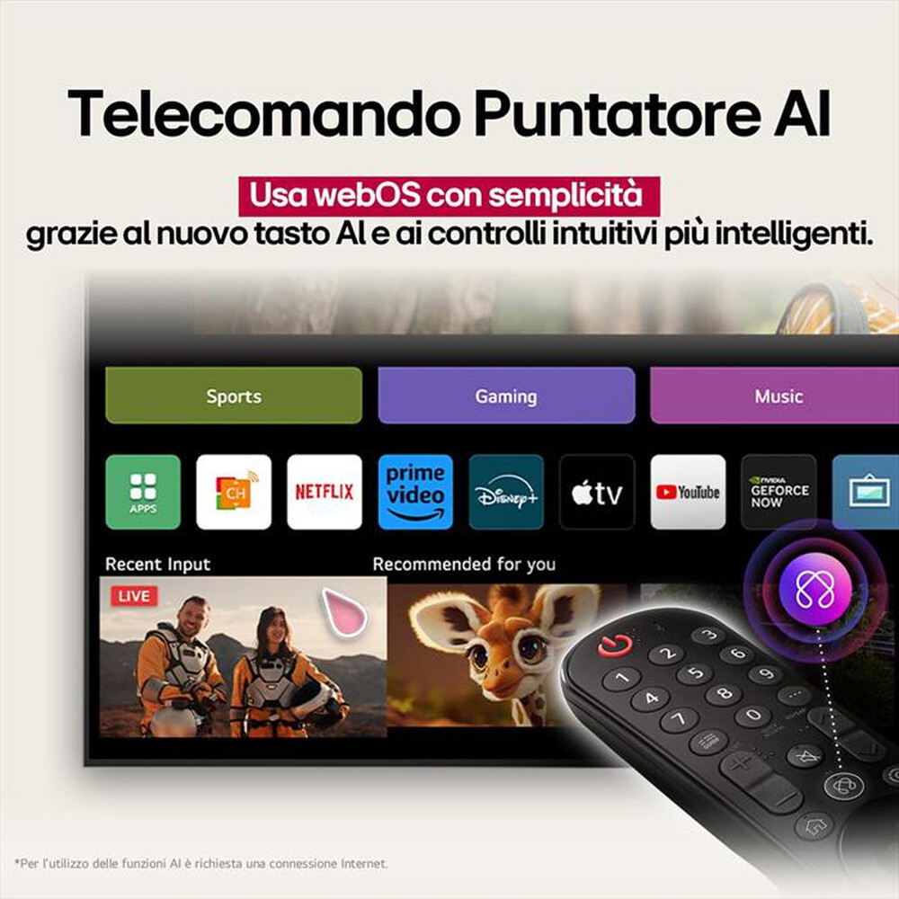 Immagine del prodotto LG - Smart TV UHD 4K 43" QNED AI 43QNED84A6C-Charcoal Black