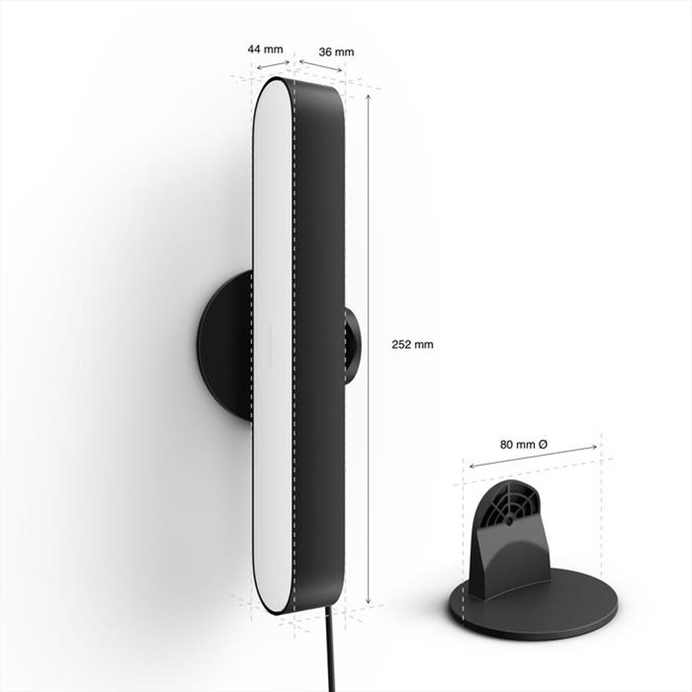 "PHILIPS - Hue Play Unità Base con alimentatore 2 pezzi-Nero"