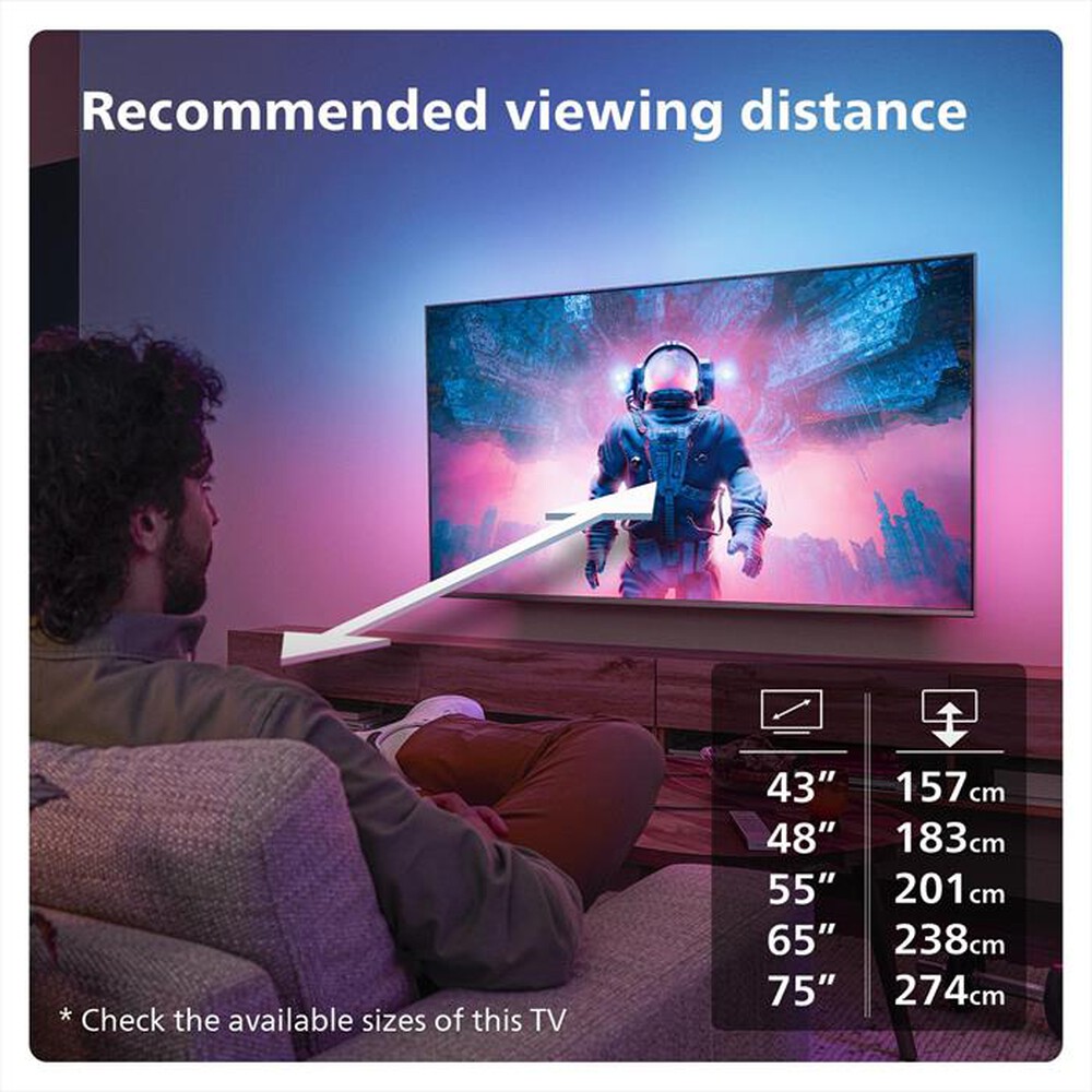 Immagine del prodotto PHILIPS - Smart TV LED UHD 4K 43" 43PUS8079/12-Black