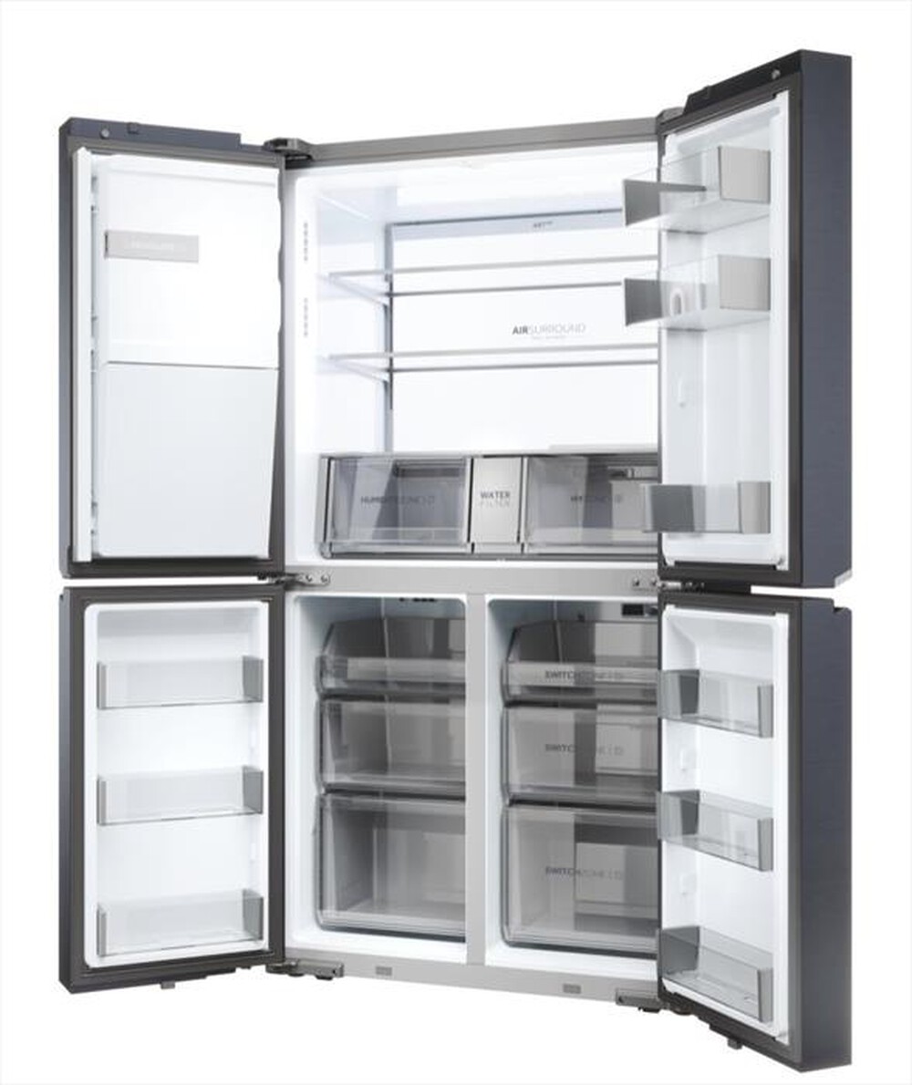 "HAIER - Frigorifero 4 porte HCR7918EIMB Classe E 601 lt-Nero"