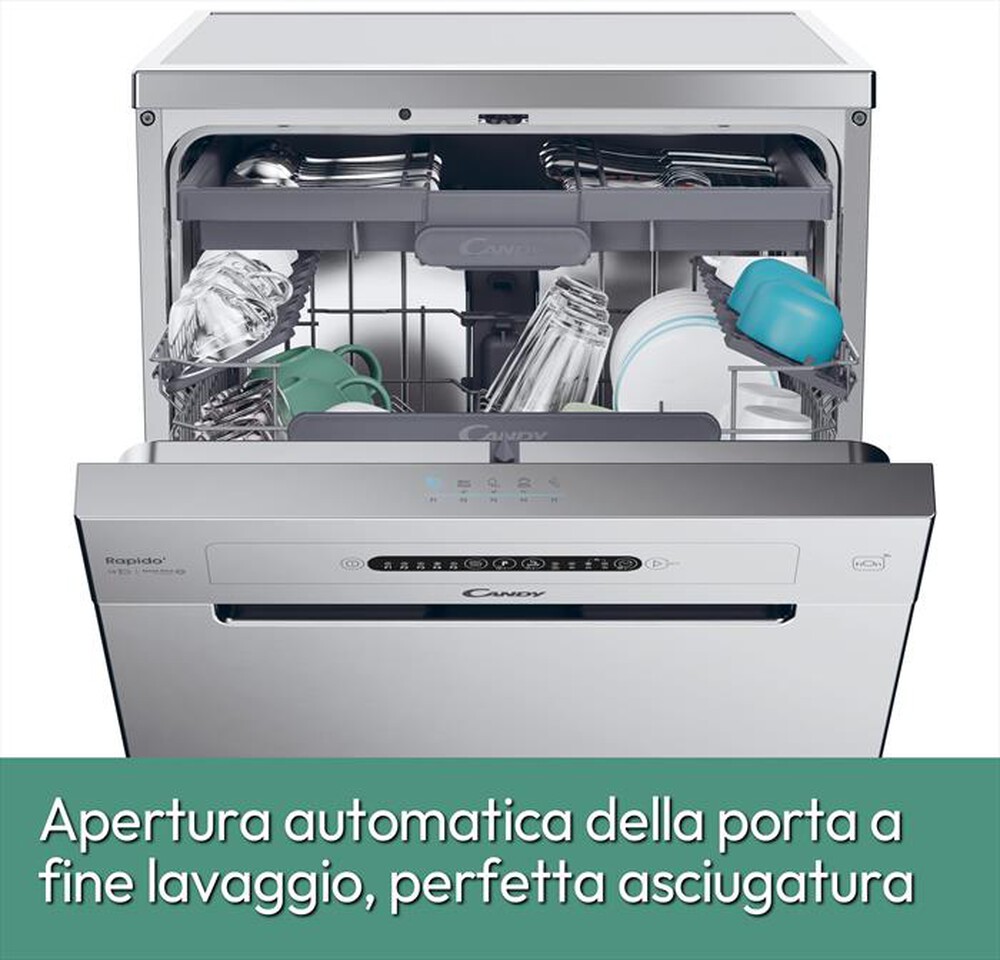 "CANDY - Lavastoviglie CF 3C7L1S Classe C 13 coperti-Stainless steel"