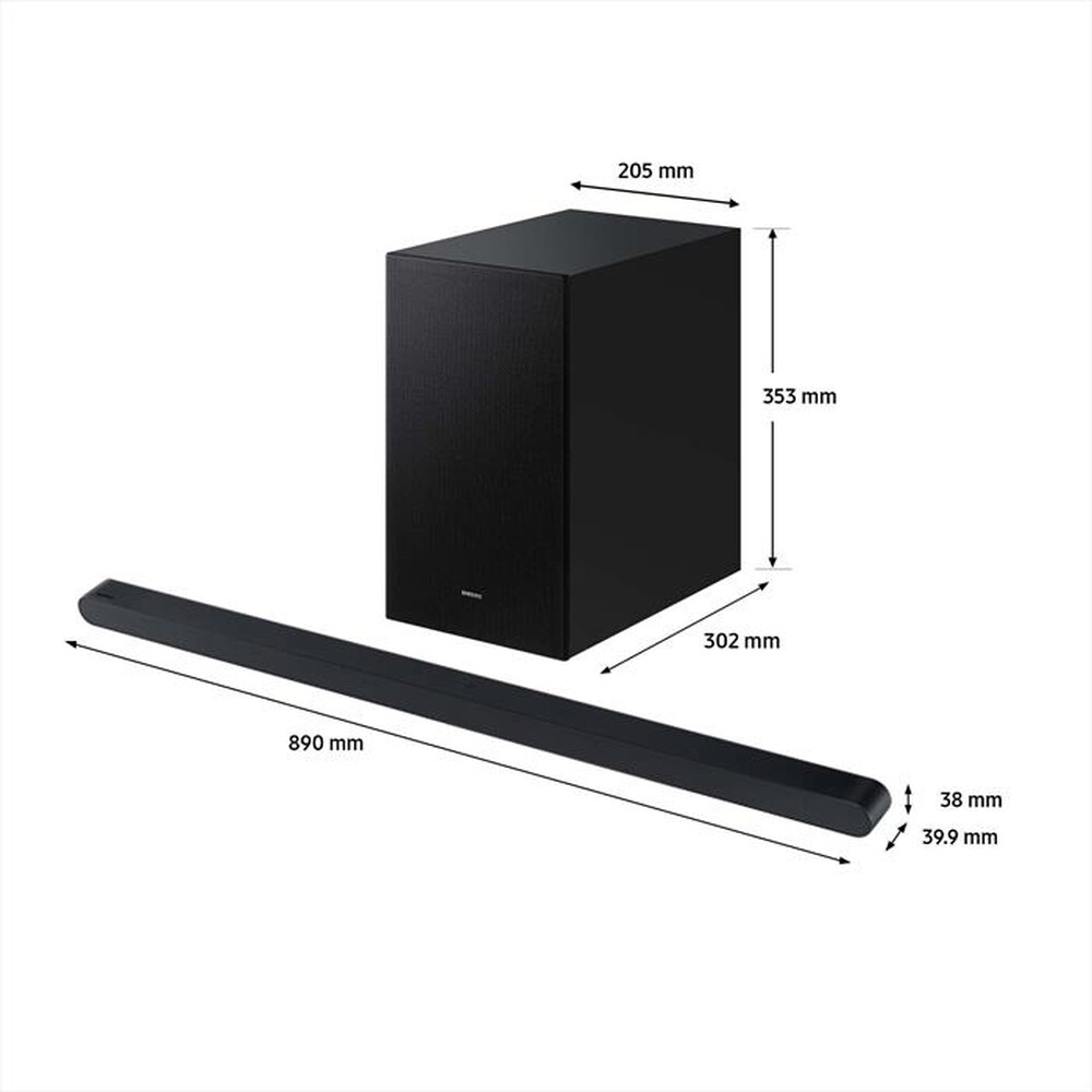 "SAMSUNG - Soundbar HW-S700D/ZF 3.1 CANALI 250W 2024-BLACK"