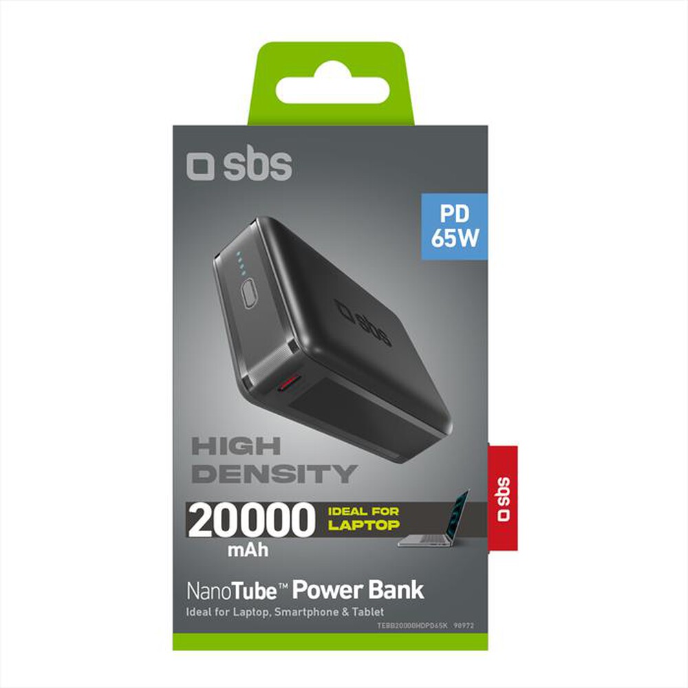 Immagine del prodotto SBS - Powerbank 20.000mAh PD 65W High density TEBB20000H-Nero