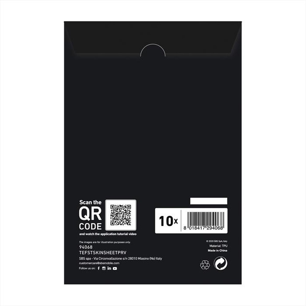 Immagine del prodotto SBS - TEFSTSKINSHEETPRV-Trasparente