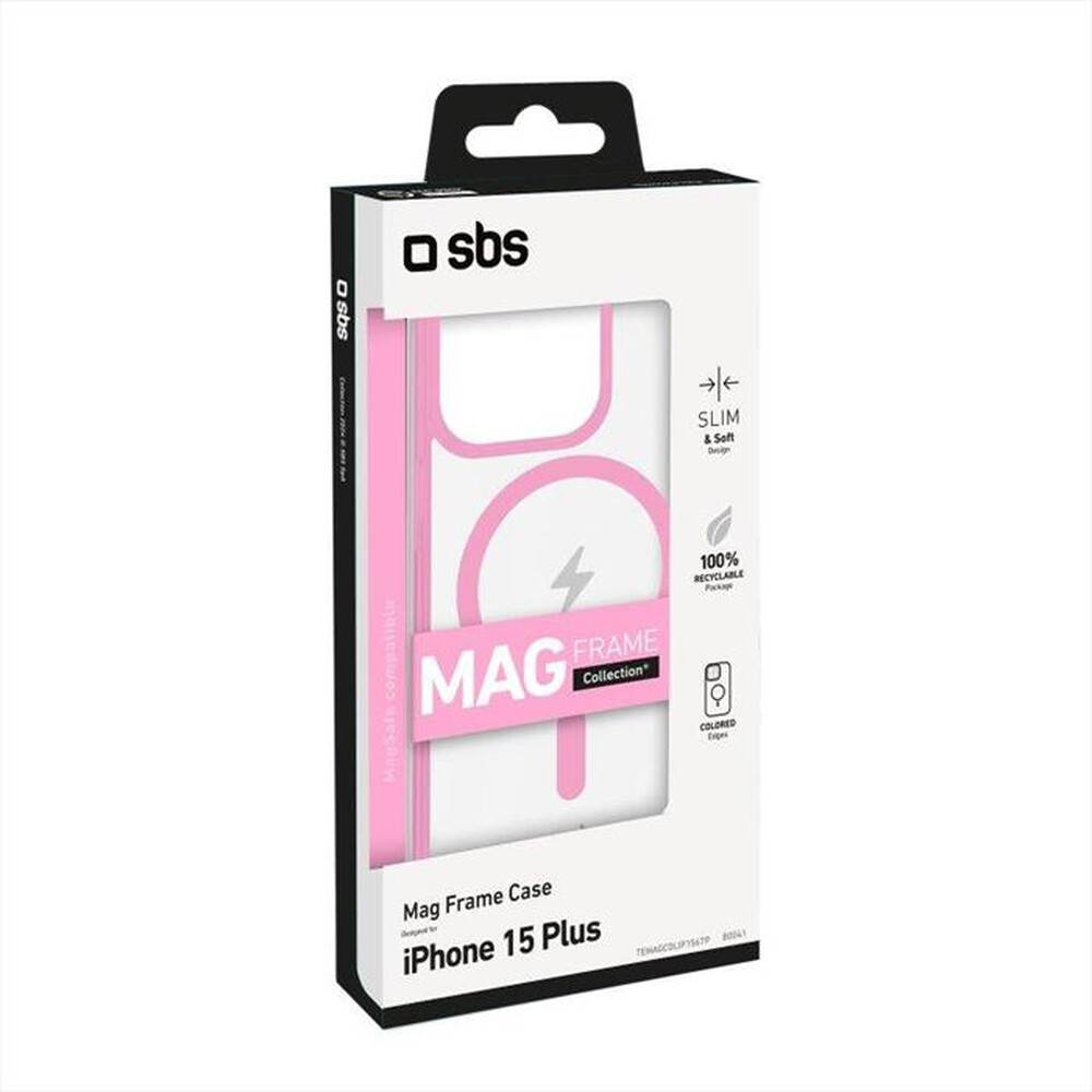 Immagine del prodotto SBS - Cover Mag per iPhone 15 Plus TEMAGCOLIP1567P-Trasparente/Rosa