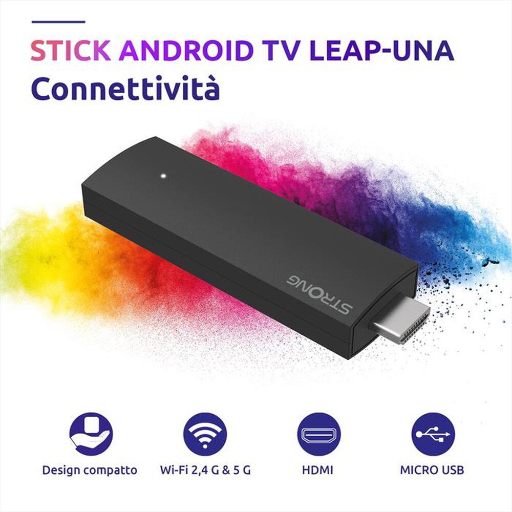 Immagine del prodotto STRONG - Android TV Stick 2K UHD LEAP-UNA-NERO