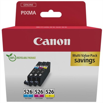 CANON - Kit cartucce MULTIPACK CLI-526 C/M/Y-Ciano Magenta Giallo