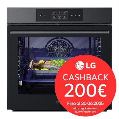 LG - Forno incasso elettrico INSTAVIEW WSED7665B A++-Black Steel