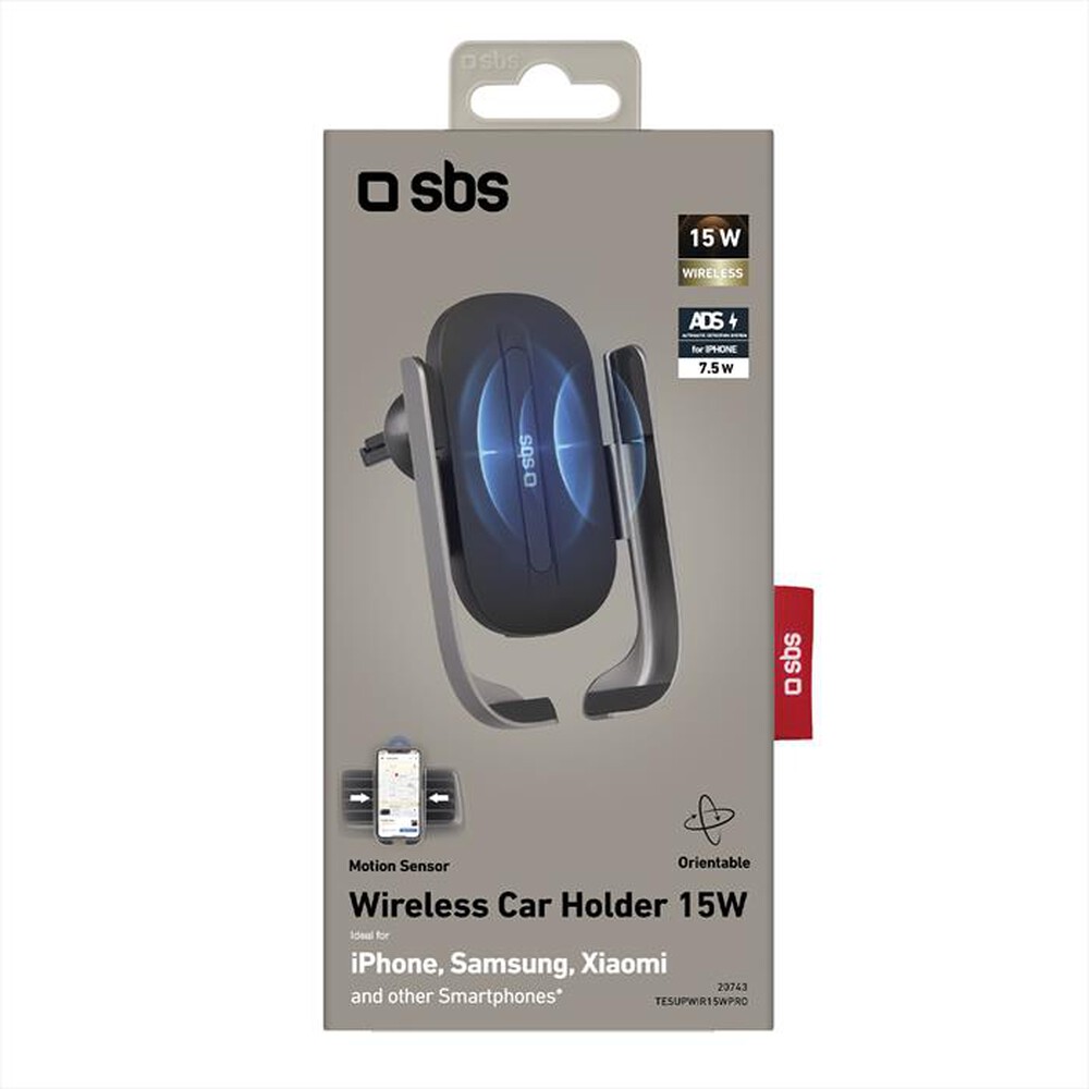 Immagine del prodotto SBS - TESUPWIR15WPRO supporto pro ricarica wireless