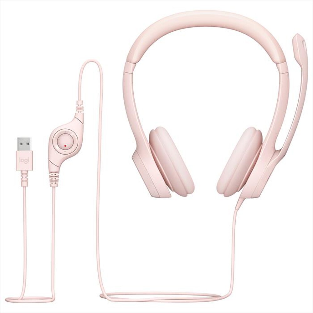 "LOGITECH - Cuffia con microfono H390-Rosa"