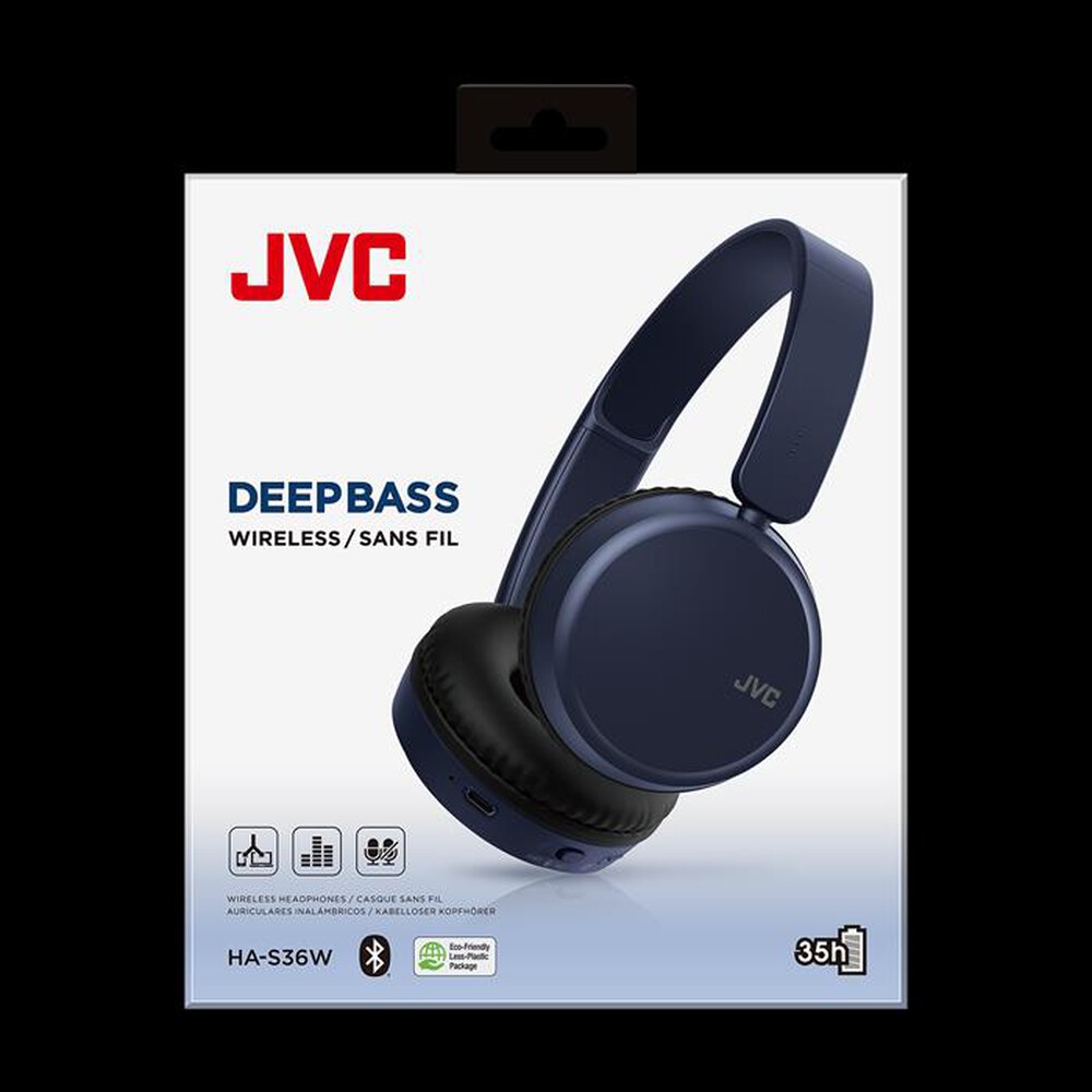 "JVC - Cuffie a padiglione chiuso HA-S36W-blu"