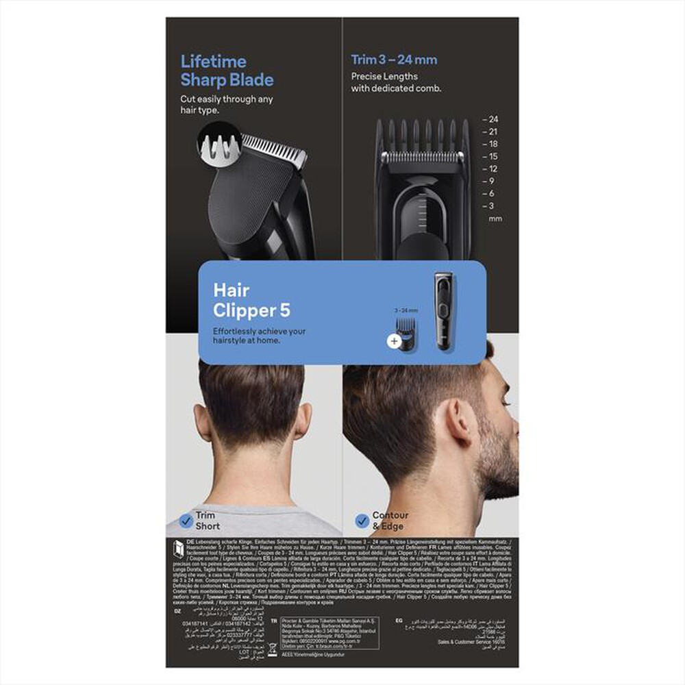 "BRAUN - Regola capelli HC5310-Black Glossy"