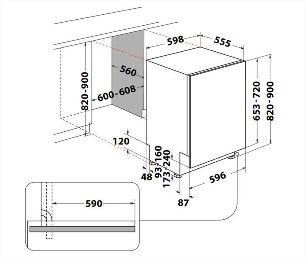 Immagine del prodotto INDESIT - Lavastoviglie incasso IN2ID14CN80 Classe D