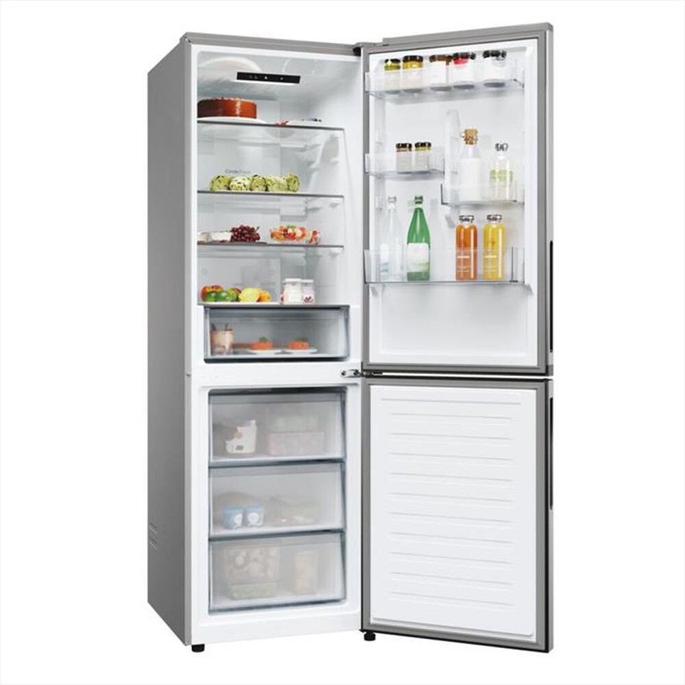"CANDY - Frigorifero combinato CNCQ2T618EX Classe E 355 lt-Stainless steel"