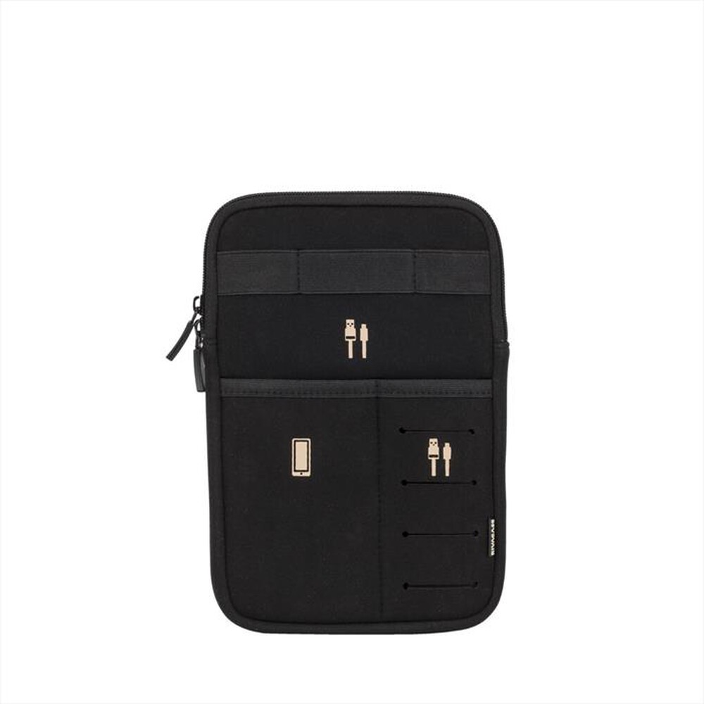 "RIVACASE - 5612 ORGANIZER DA VIAGGIO DA 7-8\" NERO-Nero"