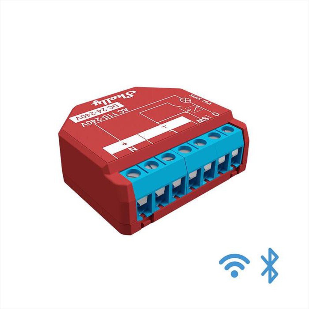 "SHELLY - Dispositivo Bluetooth e Wi-Fi PLUS 1PM-Red"