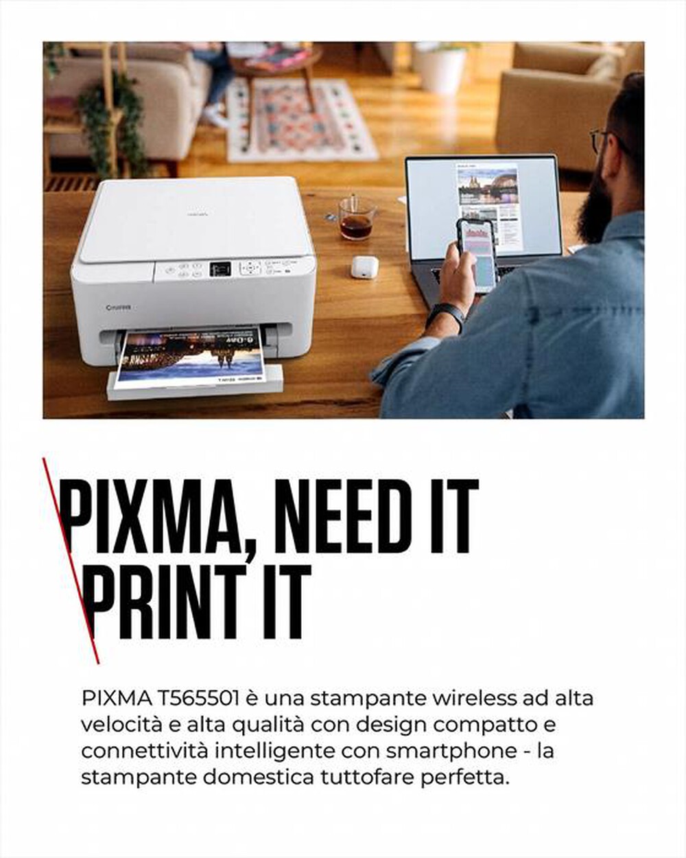 Immagine del prodotto CANON - Multifunzione PIXMA TS6550I-White