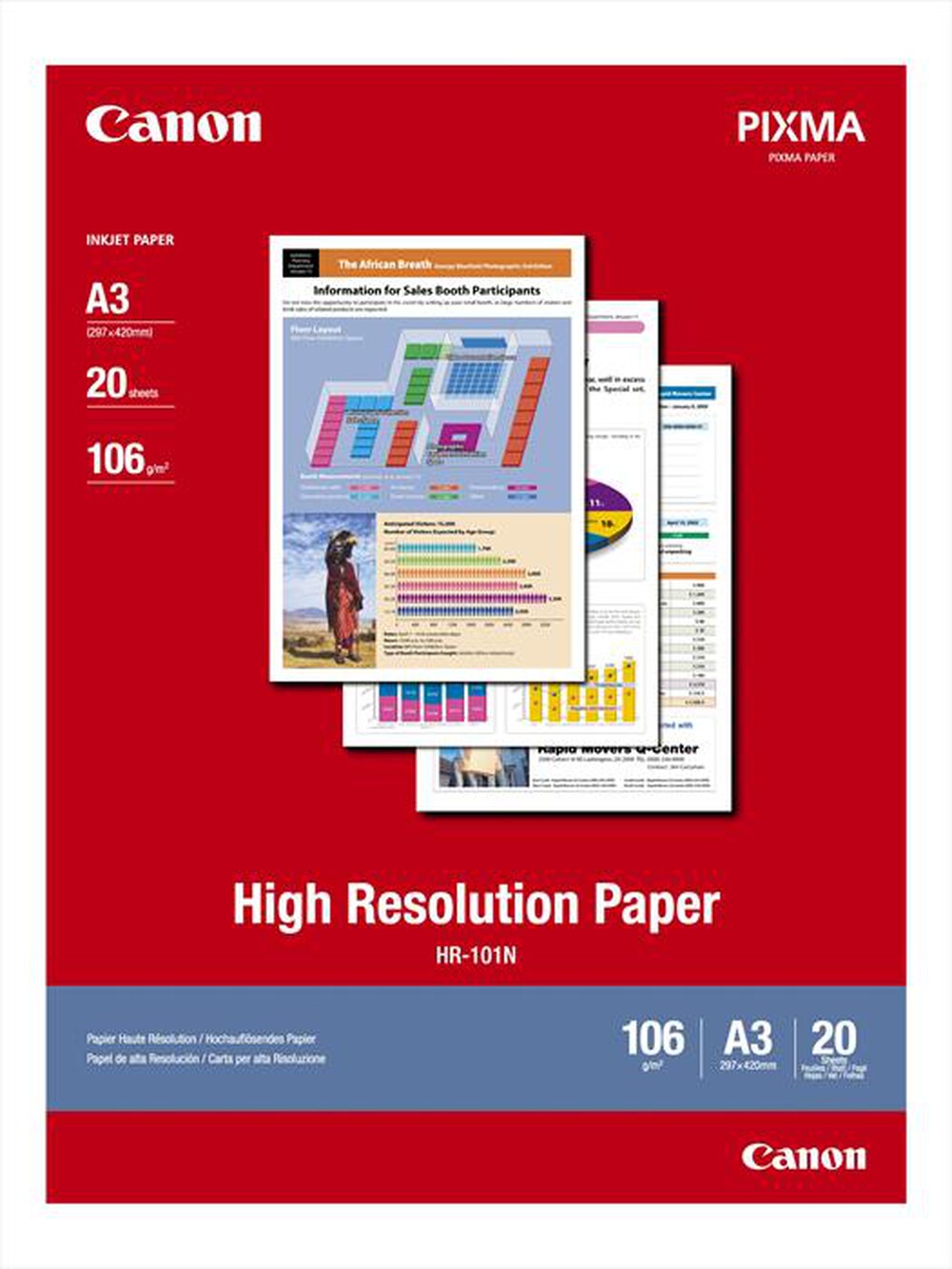 Immagine del prodotto CANON - Canon HR 101 - Carta - carta comune - A3 (297 x 42-White