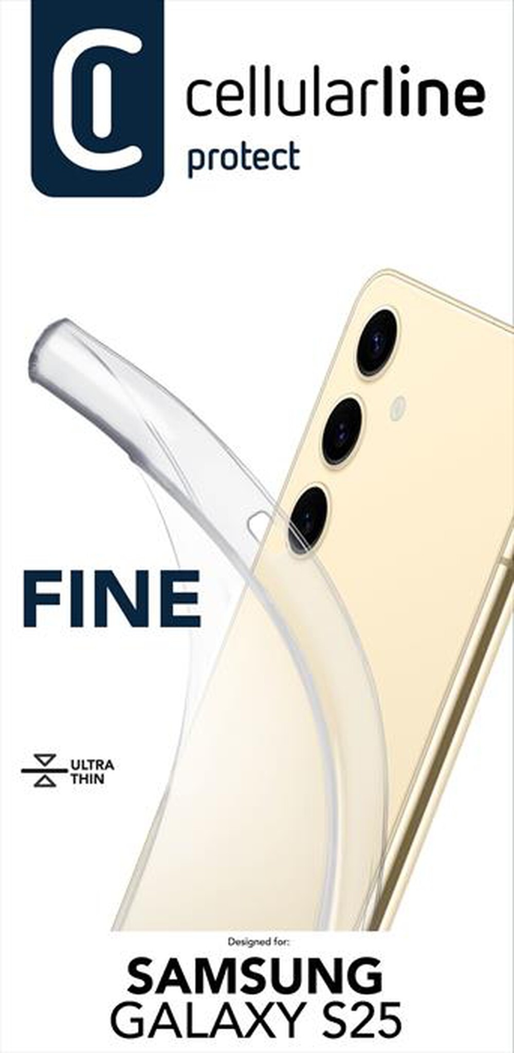 "CELLULARLINE - Cover FINE - GALAXY S25-Transparent"