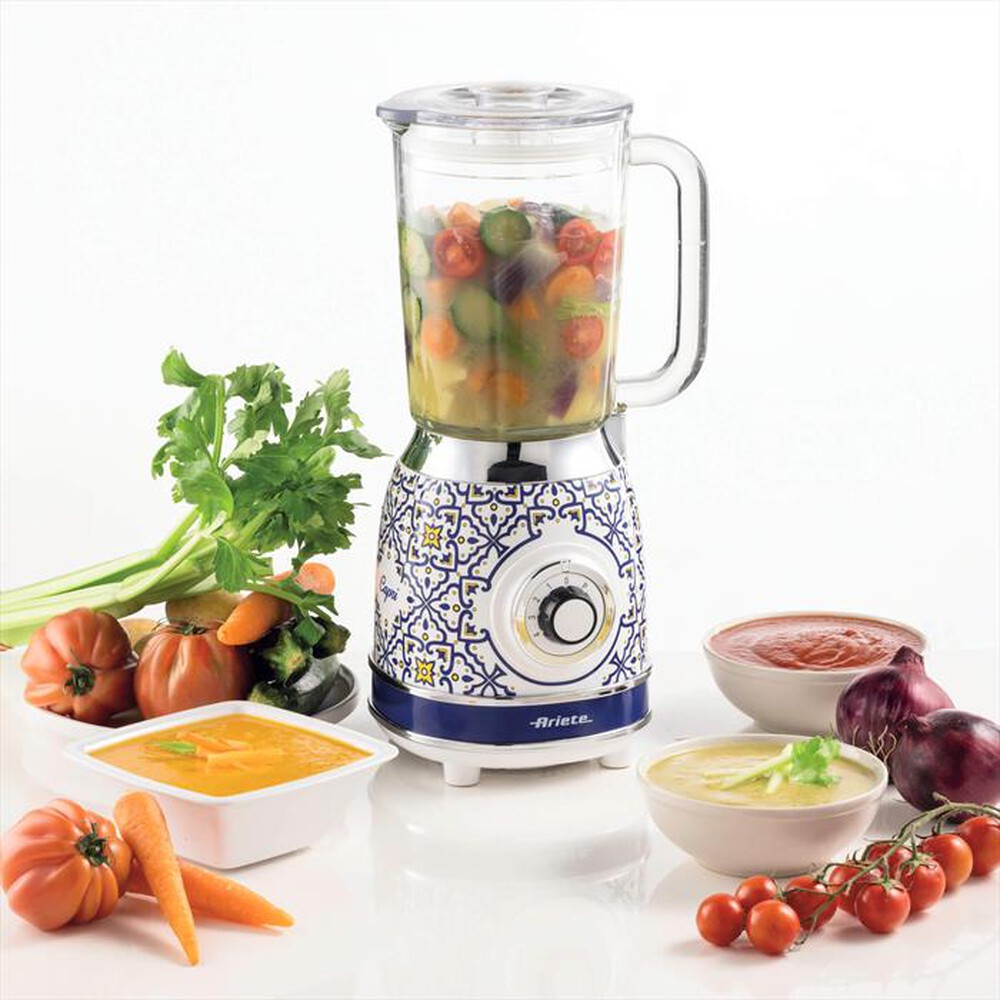 "ARIETE - 0583/0C FRULLATORE CON TAZZA IN VETRO CAPRI-Multicolore"