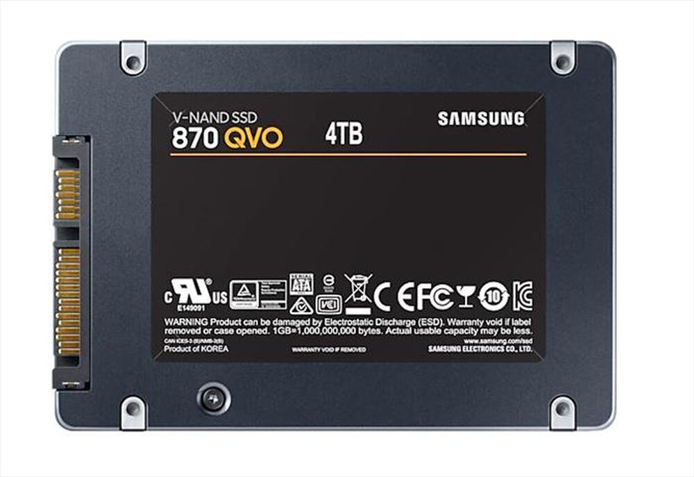 "SAMSUNG - 870 QVO SATA 2.5\" SSD 4TB Hard disk-Nero"