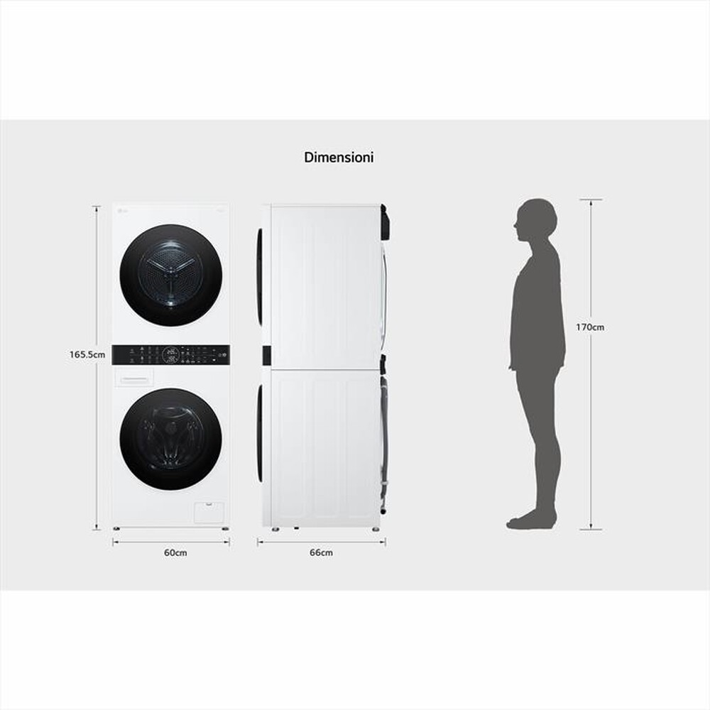 Immagine del prodotto LG - Lavasciuga WASHTOWER WT1210WWF 12/10 Kg Classe A-Bianca