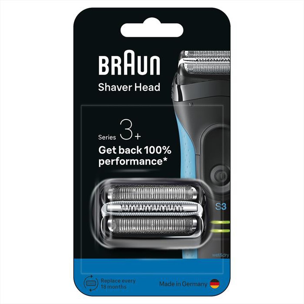 Immagine del prodotto BRAUN - Series 3+ Testina di Ricambio Per Rasoio Elettrico-NERO