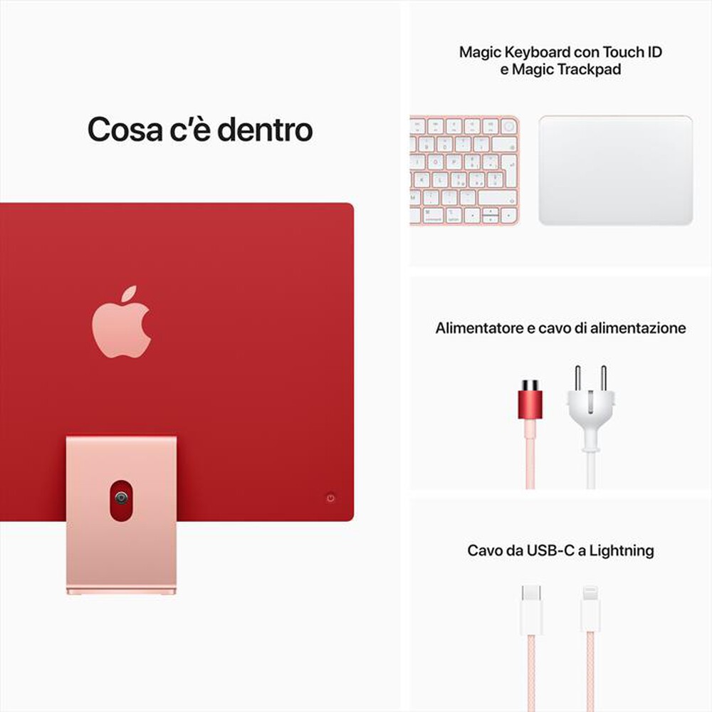 "APPLE - iMac 24\" display Retina 4,5K M1 512 GPU 8CORE 2021-Rosa"