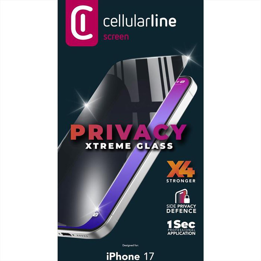 Immagine del prodotto CELLULARLINE - Pellicola proteggischermo per iPhone 17-Trasparente