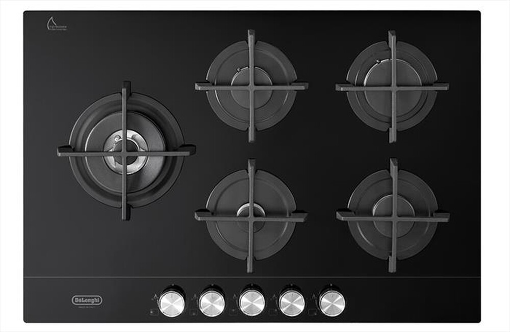 "DE LONGHI - Piano cottura a gas NSL 575D NCM 5 fuochi 75 cm-nero"