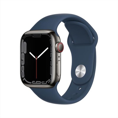 APPLE - Watch Series 7 GPS+Cellular 41mm Acc Grafite-Cinturino Sport Azzurro