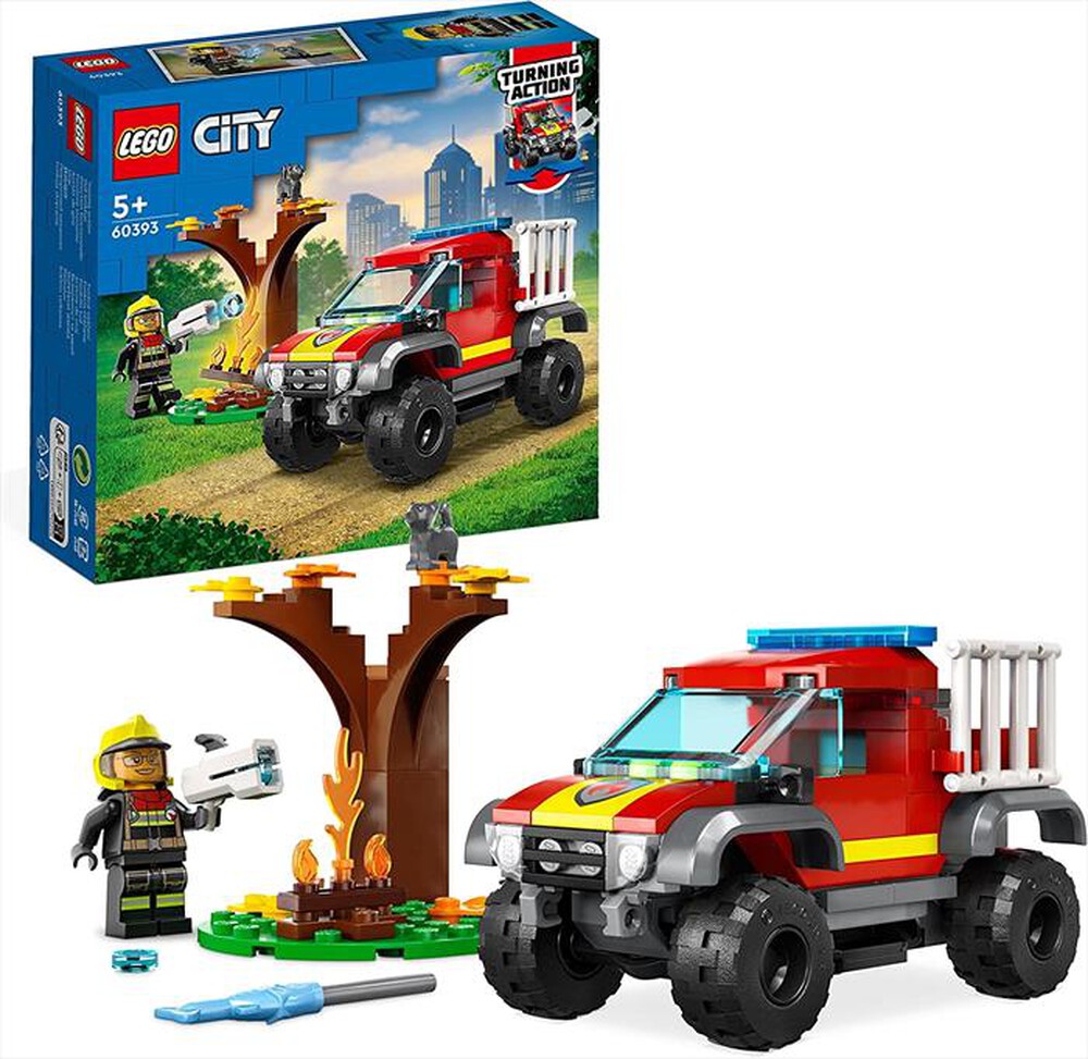"LEGO - CITY SOCCORSO SUL FUORISTRADA DEI POMPIERI - 60393-Multicolore"