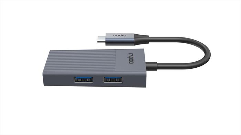 Immagine del prodotto RAPOO - UCH-4013 USB-C to USB-A & USB-C Hub-Grey - Grigio