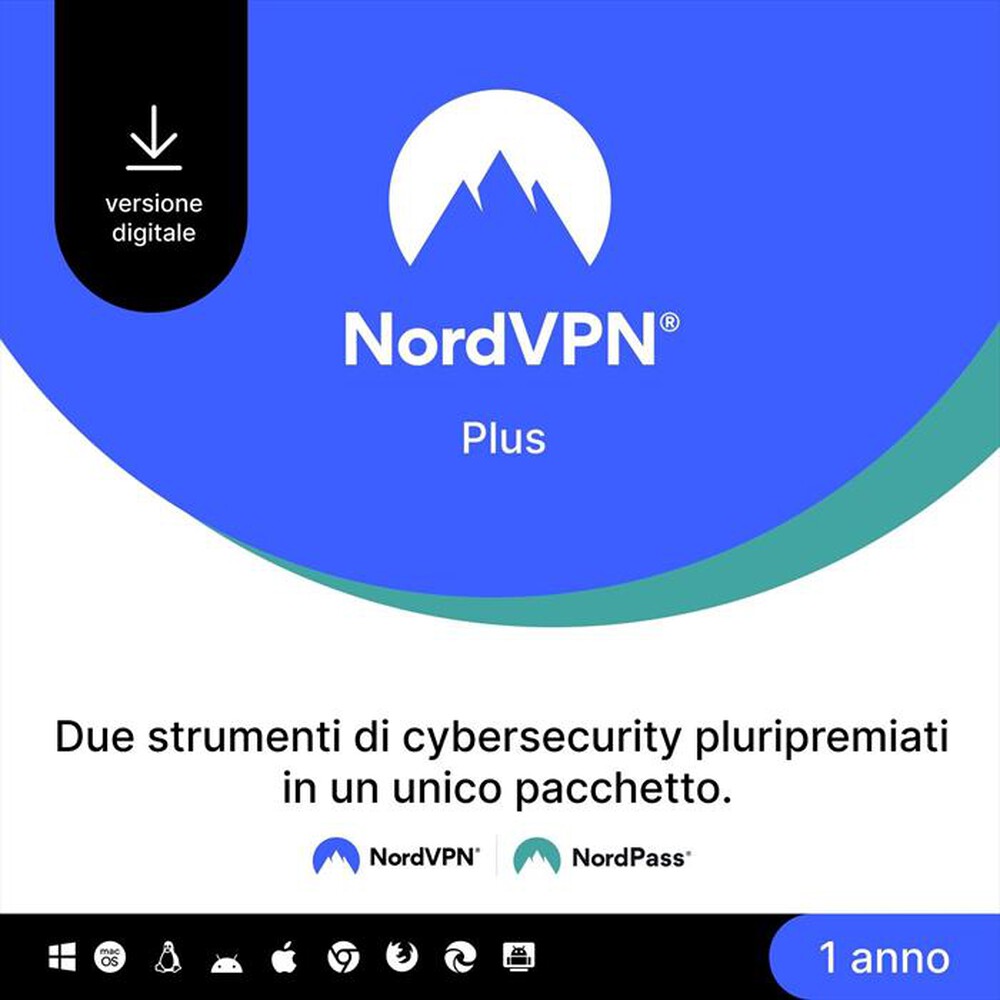 Immagine del prodotto NORDVPN - Plus: Pacchetto di Cybersecurity per 1 Anno