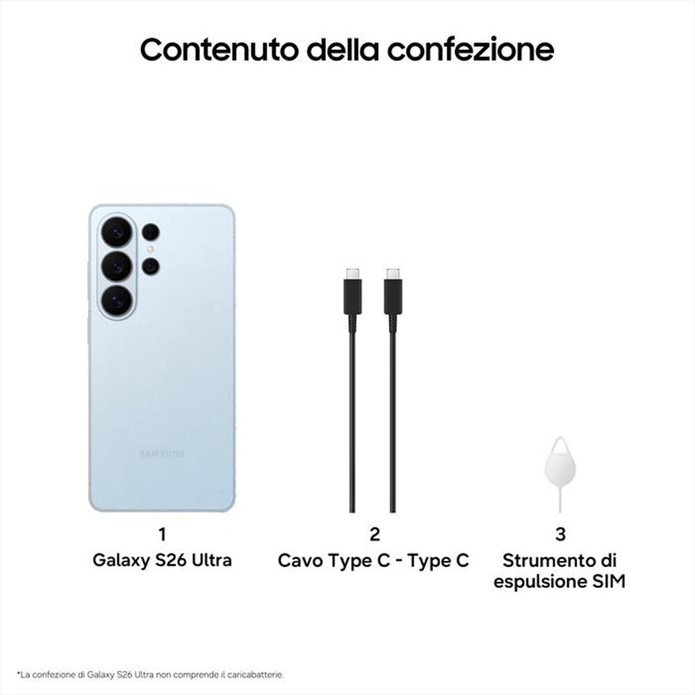 Immagine del prodotto SAMSUNG - Smartphone Galaxy S26 Ultra 256GB/12GB-Sky Blue