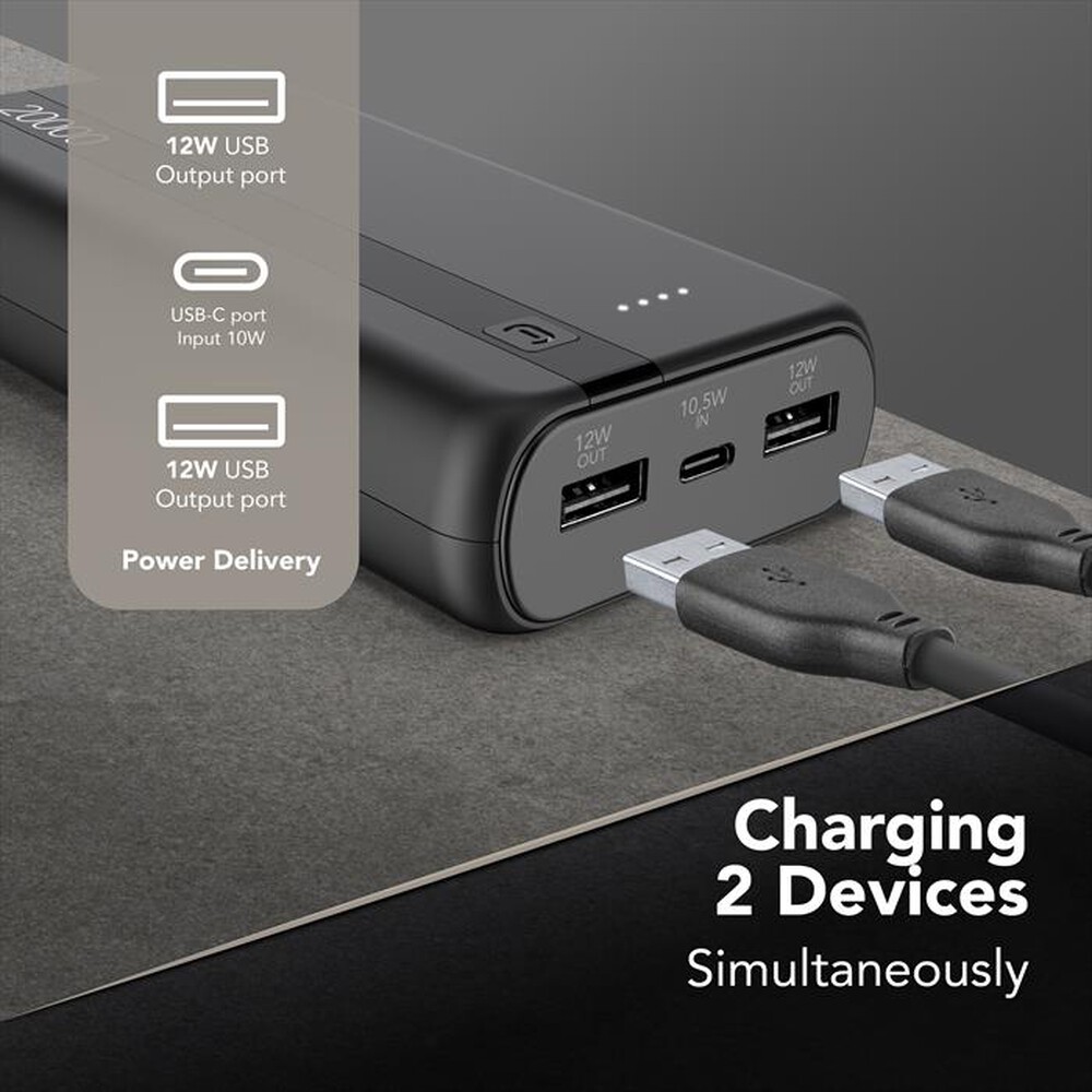 Immagine del prodotto CELLULARLINE - Caricabatterie Portatile PBENTRY20000K-Nero