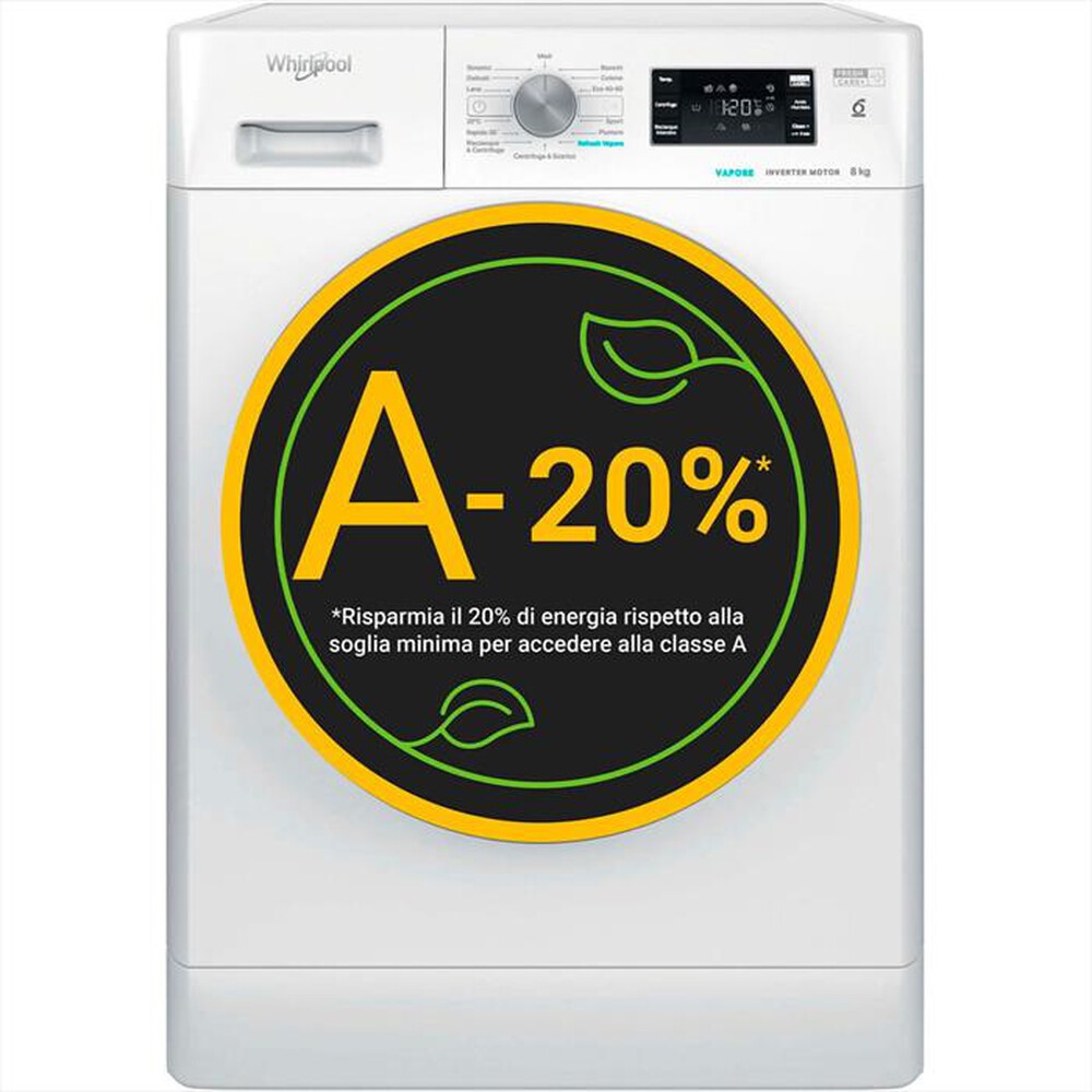 Immagine del prodotto WHIRLPOOL - Lavatrice FFB 848 BSV IT 8 Kg Classe A-Bianco