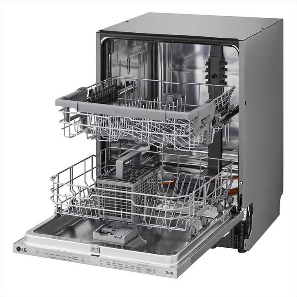 "LG - Lavastoviglie QUADWASH DB242TX Classe D 14 coperti-Acciaio inossidabile"