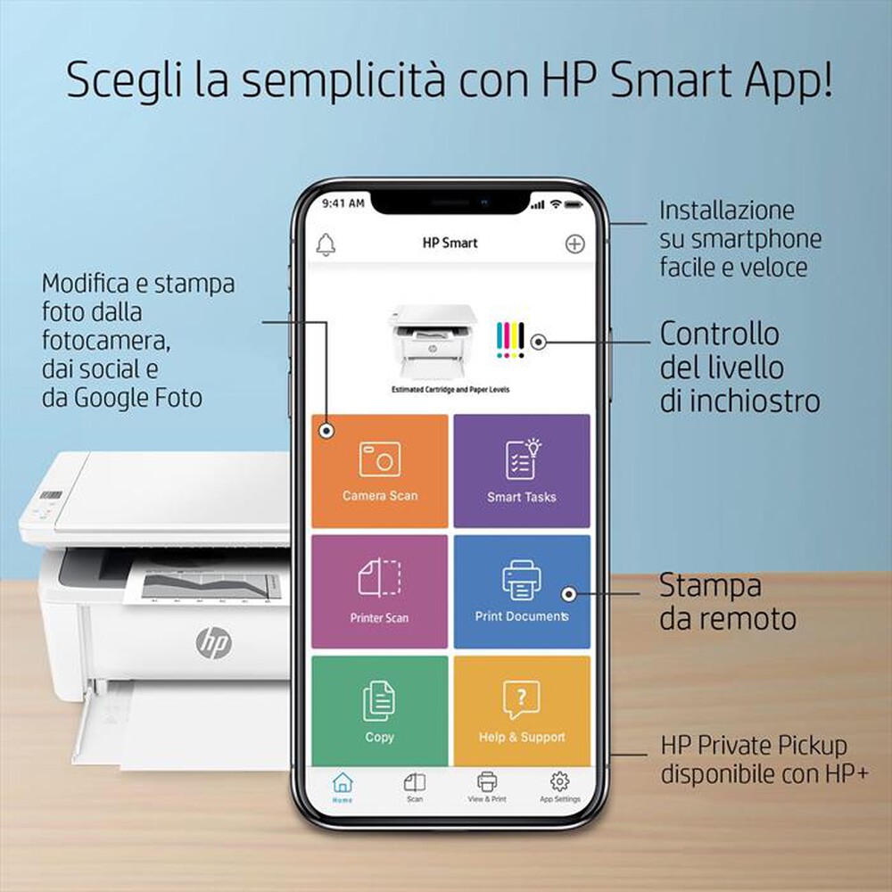 "HP - Multifunzione LASERJET M140WE con Instant Ink"