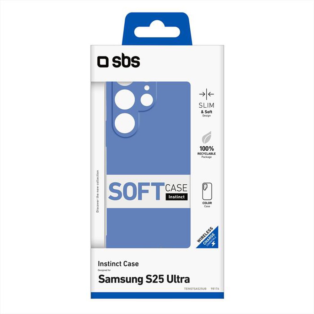 "SBS - Cover Instinct TEINSTSAS25UB per Samsung S25 Ultra-Blu"