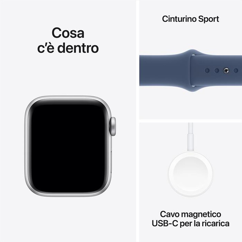 "APPLE - Watch SE GPS 40mm Cassa Alluminio-Argento Sport Band Denim - S/M"