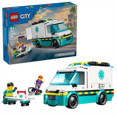 LEGO - CITY Ambulanza di emergenza - 60451-Multicolore