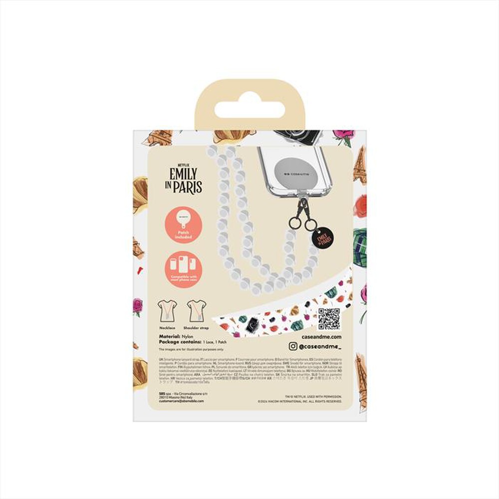 "CASEME - Laccio per telefono Emily in Paris CMEMIPNCHAINF1-Pattern"
