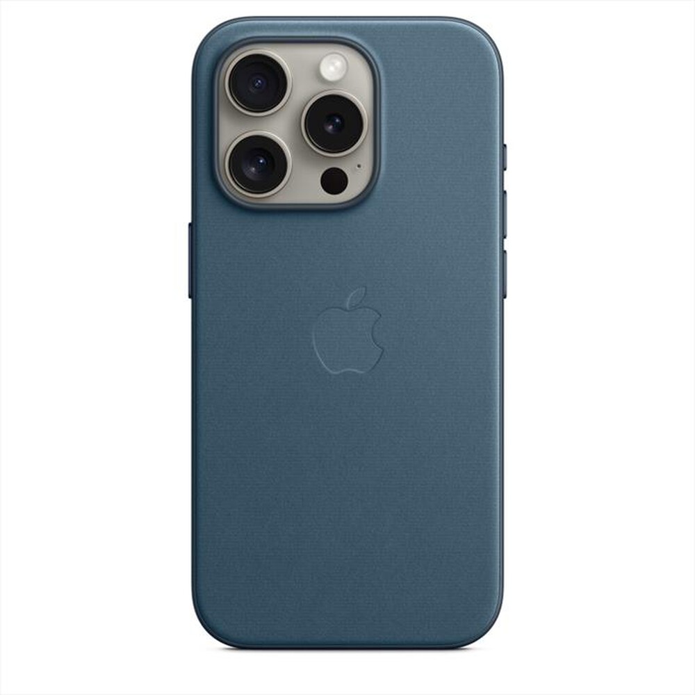 "APPLE - Custodia MagSafe tessuto iPhone 15 Pro-Blu Pacifico"