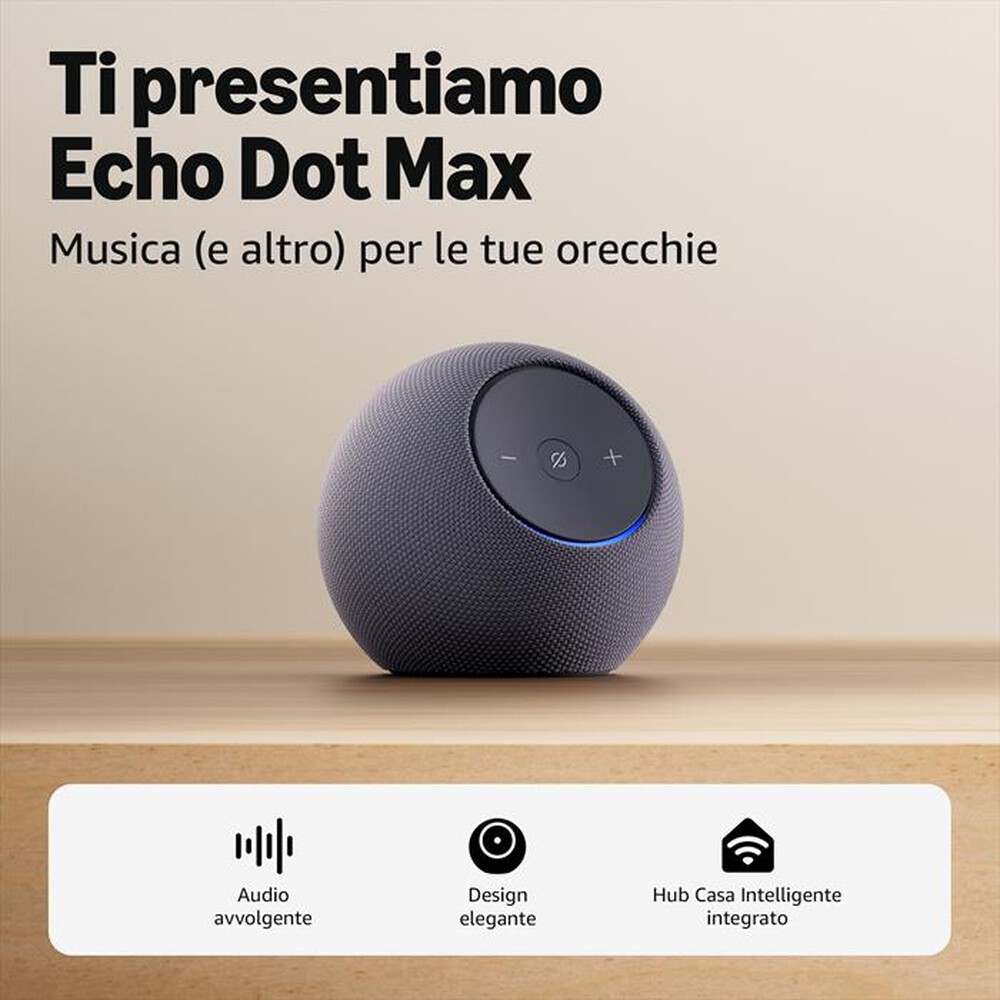 Immagine del prodotto AMAZON - Altoparlante Alexa ECHO DOT MAX (2025 RELEASE)-Grafite