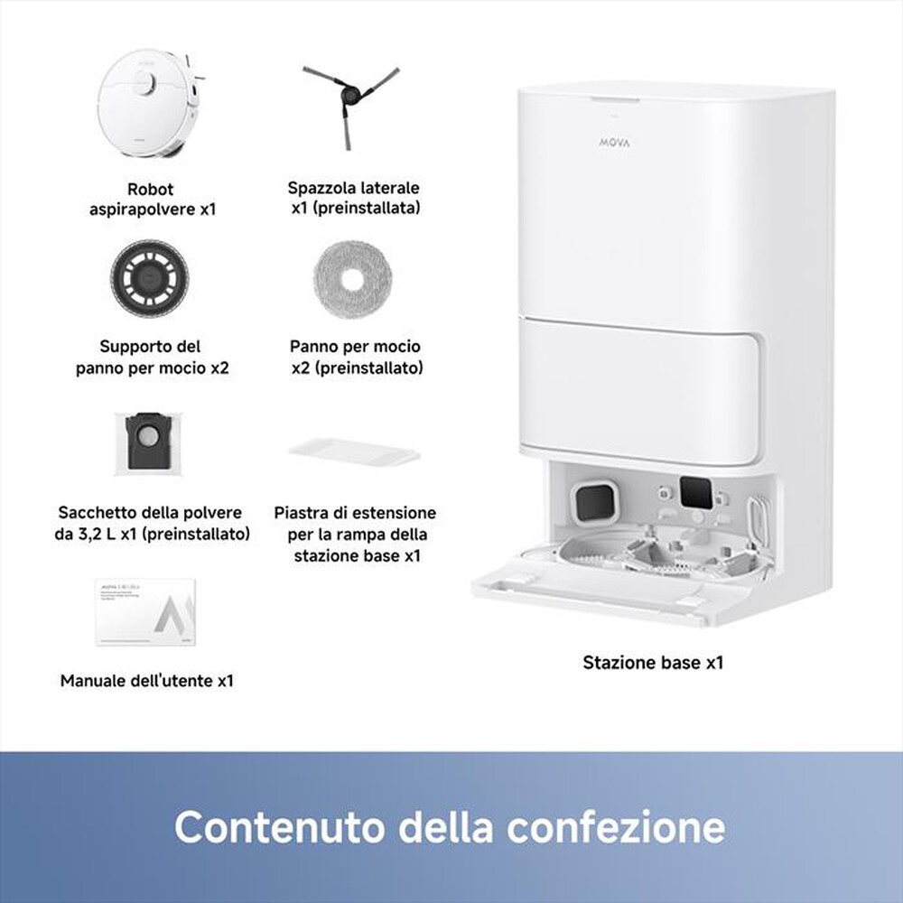 Immagine del prodotto MOVA - Robot aspira e lava E40 ULTRA VIM-Bianco