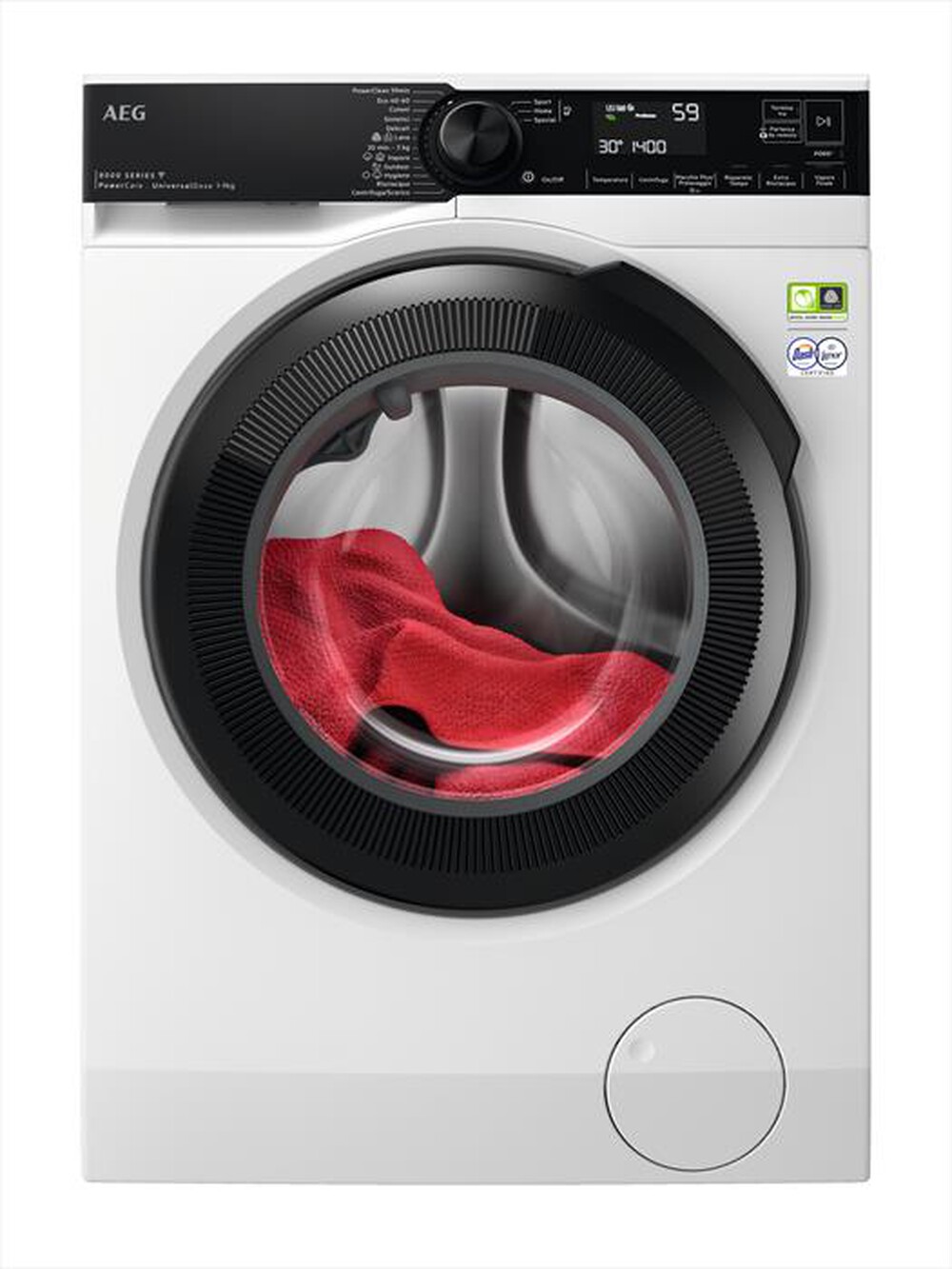 Immagine del prodotto AEG - Lavatrice LR8H94GBY 9 Kg Classe A-Bianco/oblò nero