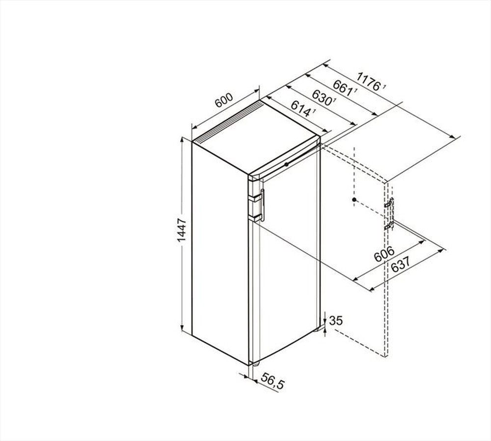 Immagine del prodotto LIEBHERR - Frigorifero 1 porta K 3130-21 Classe F 309lt-Bianco