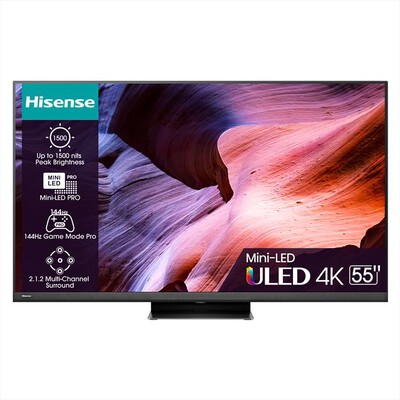 HISENSE - Smart TV MINI LED UHD 4K 55" 55U8KQ-Dark Grey