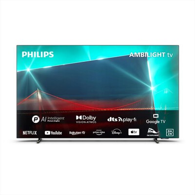 PHILIPS - Ambilight Smart TV OLED UHD 4K 55" 55OLED718/12-Metallo